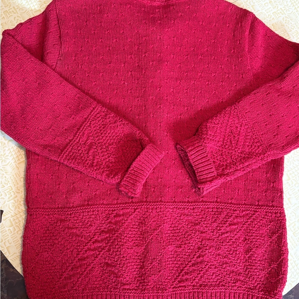 Vintage Northern Reflections Cherry Red Cardigan - Picture 5 of 8